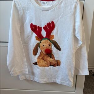 Next Kids' Festive Reindeer Shirt